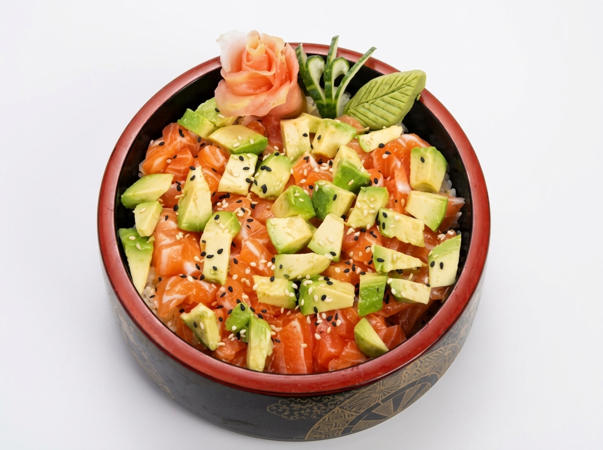 Bol chirashi tartare de saumon avocat